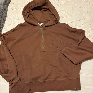 JoyLab Brown crop hoodie